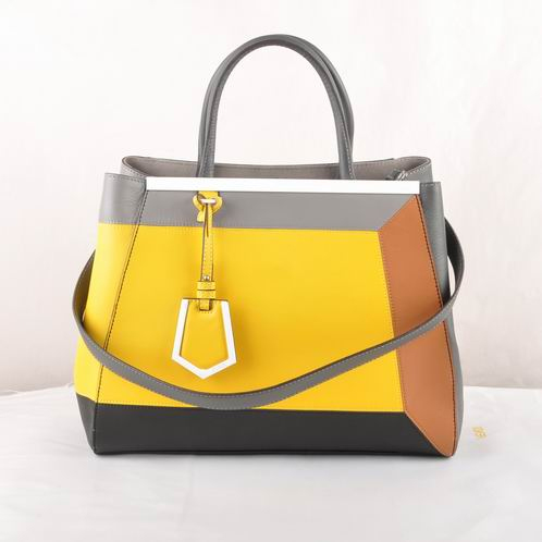 F2552M Fendi 2Jours Block colori di pelle mista borse